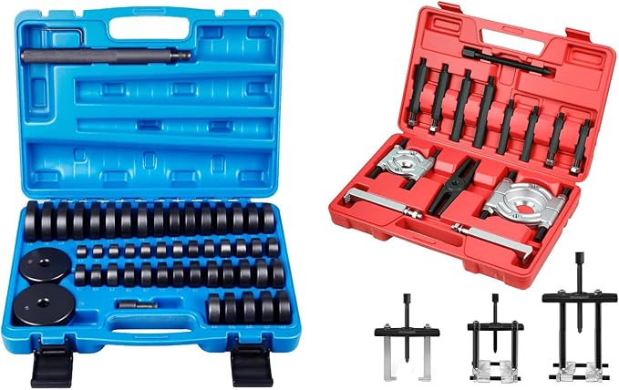DAYUAN 52 in 1 Custom Bushing Driver Set - Bundle with - 14pcs Bearing Separator Puller Set