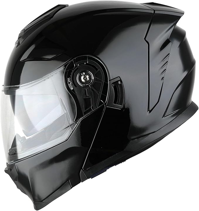 1Storm Motorcycle Street Bike Modular/Flip up Dual Visor Sun Shield Full Face Helmet HJK920