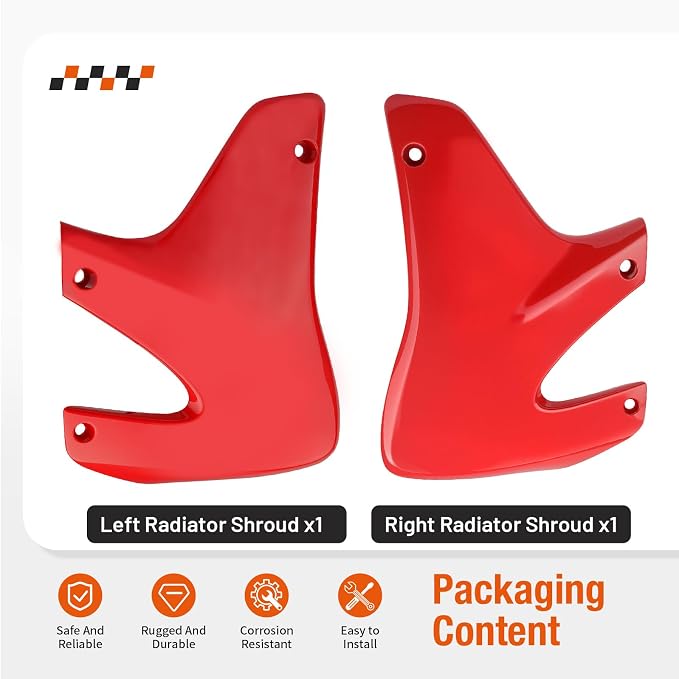 Left & Right Radiator Shroud for Honda XR650R 2000-2007 19072-MBN-A30ZA 19071-MBN-A30ZA