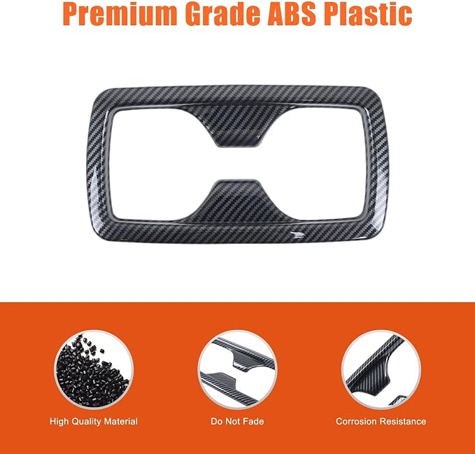 Second Row Cup Holder Panel Cover Interior Modifications Compatible with Toyota Grand Highlander 2024 2025 2026 Fit for 2024-2026 Grand Highlander ABS Accessories(Carbon Fiber)