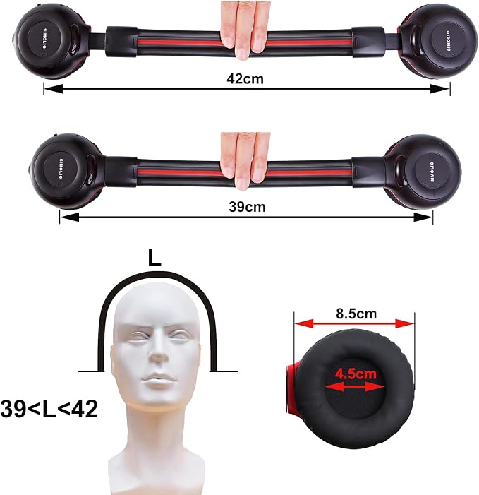 SIMOLIO Two Channel Infrared Headphones for Honda Odyssey, Pilot, uConnect VES, Chrysler Pacifica, Town and Country, GMC Yukon, Nissan Armada, IR Wireless Headphones for Car DVD Player Kids, 4 Pack