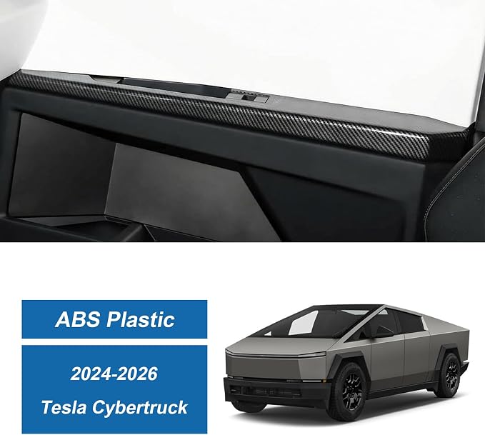 Carbon Fiber Window Lift Switch Panel Cover Compatible with Tesla Cybertruck 2024-2026