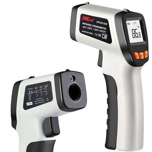 Infrared Thermometer Gun -581112, Laser Thermometer Temperature Gun with LCD Display, Ideal for Cooking, BBQ, Oven, Adjustable Emissivity