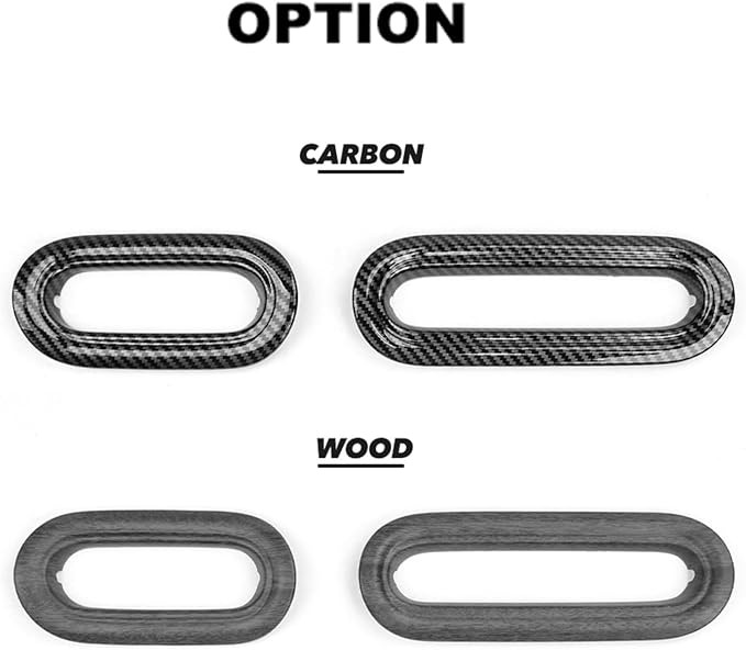 Compatible with Hyundai Palisade 2026 Accessories 2pcs ABS Car Interi or Upper Air Vent Outlet Cover Trim (Wood Grain)