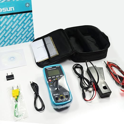 allsun EM133A Auto Multimeter AC/DC Volt Ohm Amp Tester Tool | RPM, Dwell, Pulse Width, Temp, Capacitance, Continuity, Frequency. Diagnostic for car repair, workshop, DIY maintenance