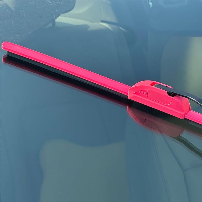 OEM QUALITY 15" + 15" PARRATI Premium All-Season Rose Red Windshield Wiper Blades (Set of 2)