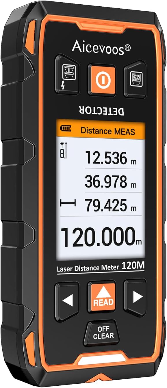 Stud Finder Wall Scanner - Stud Finder Tool w/Intelligent Microprocessor Chip, Stud Detector Beam Finders and Laser Measure for the Center and Edge of Wood AC Wire Metal Studs Joist Pipe