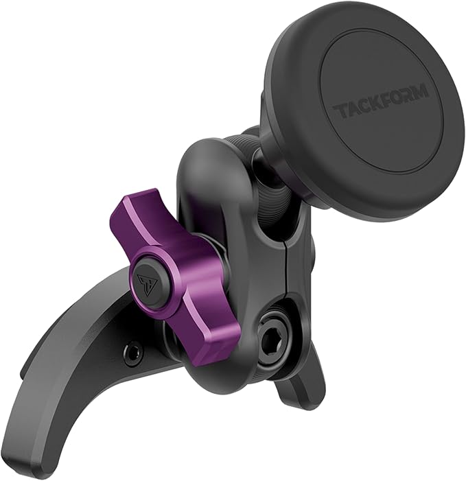 Tackform LINK Vent Phone Mount Compatible with 2016-2023 Toyota Tacoma and 2014-2021 Toyota Tundra | Aluminum | Zero Slip | Universal Magnetic Phone Holder | 2" Arm | Purple | (NOT MAGSAFE Compatible)