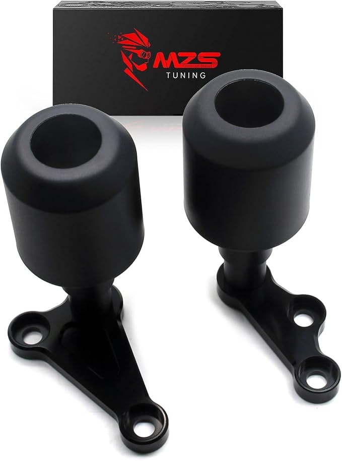 MZS Motorcycle Frame Sliders Compatible with YZF R3 YZF-R3 2015 2016 2017 2018, Racing Falling Crash Protector Guards No Cut Kits Black