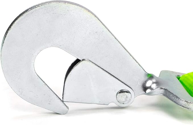 VULCAN Car Tie Down with Twisted Snap Hooks - 2 Inch x 96 Inch - 2 Pack - High-Viz - 3,300 Pound Safe Working Load