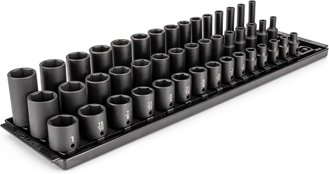TEKTON 3/8 Inch Drive Impact Socket Set, 45-Piece | SID91122