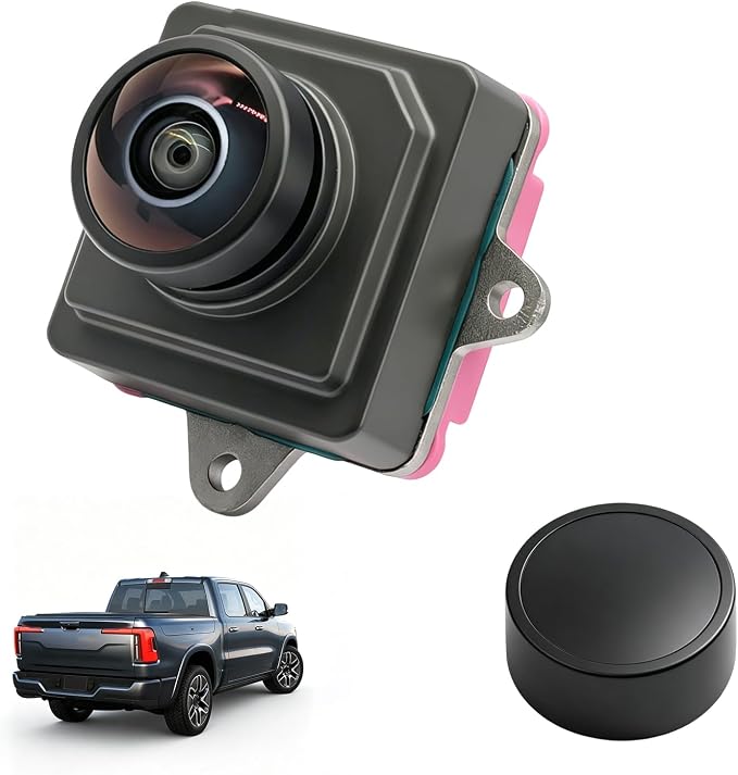 Rear View Backup Camera, Reverse Parking Assist Camera Compatible with 2019-2021 Ram 1500 3.0L 3.6L 5.7L 6.2L Engine, Direct Fit Reversing Camera Replaces OE 68322864AF 68414414AA CH1960131
