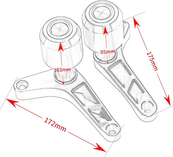 Modeer Motorcycle Frame Sliders Compatible with NINJA 1100SX Ninja 1100 SX 2025 Falling Protector Crash pads ninja1100sx ninja 1100 sx Accessories (titanium)