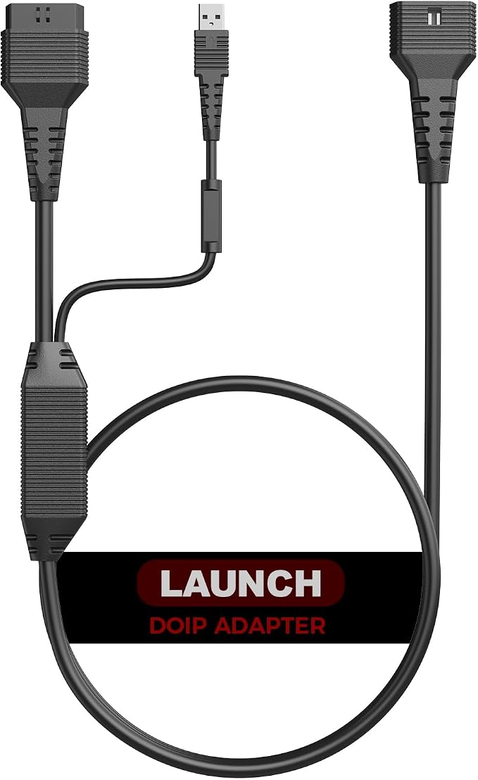 LAUNCH X431 DoIP Adapter Connector Cable, USB and 16 PIN Male to Female Cable, Doip Adpator for X431 Launch Scanner Compatible with PROS V 5.0, PRO3 V+, CRP919XBT, PRO3 APEX, PRO Dyno