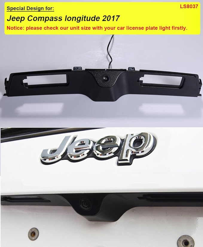 Trunk Handle Waterproof 170 ° Reversible Vehicle-Specific Camera Integrated into case Handle Rear View reversing Camera for Jeep Compass Longitude 2017