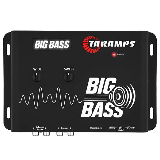 Taramps Big Bass DSP Car Audio Processor Deep Bass Enhancer with Adjustable Frequency and Sweep Controls Subwoofer Impact Booster for Powerful Car Audio Systems