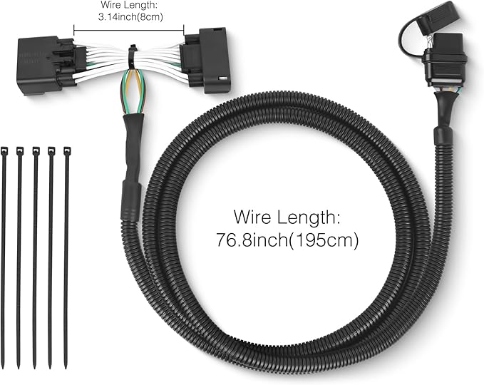 Nilight 4 Pin Trailer Wiring Harness Kit 56172 Vehicle Side Custom for 2011 2012 2013 2014 2015 2016 2017 2018 2019 Ford Explorer Police Interceptor Utility Simple Fit Tow Hitch Accessories