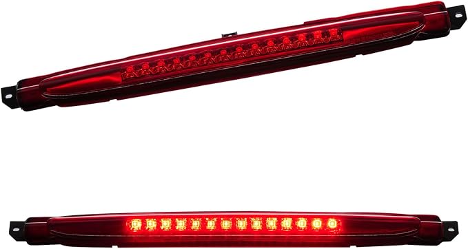 Third 3rd Brake Light LED for 2002-2009 Chevy Trailblazer GMC Envoy, High Mount Rear Brake Lights Assembly for 04-07 Buick Rainier, Waterproof Center Cab Lamp Stop Light (RED)