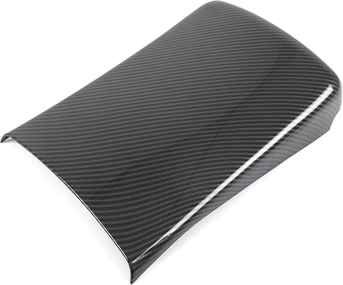Compatible with Toyota Hilux 2016 2017 2018 2019 2020 2021 2022 2023 ABS Rear Air Oulet Switch Anti-Kick Decorative Cover (Black Carbon Fiber, Low)