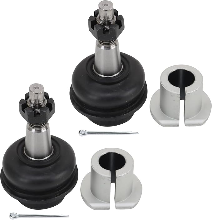 TRQ Front Upper Driver and Passenger Side Ball Joint Set Compatible with 2020-2023 Jeep Gladiator 2018-2023 Wrangler
