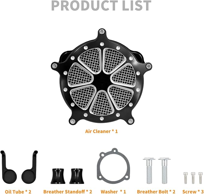 Motorcyle Air Cleaner Filter Fit for Harley Touring street glide road king electra tri trike Dyna Softail Sportster XL (A For Sportster XL 04-up)