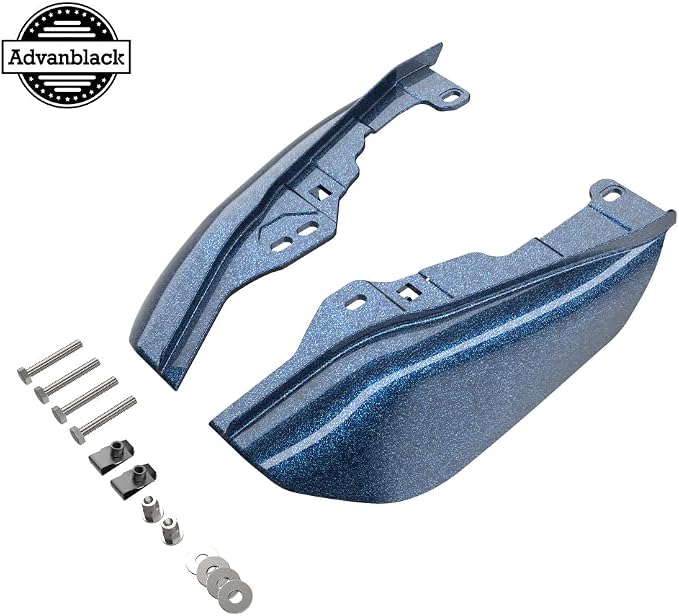 Advanblack 2024 RG Mid Frame Air Deflectors Compatible for Harley Touring Street Glide, Road King, Electra Glide, 2009-2025(Cosmic Blue Pearl)