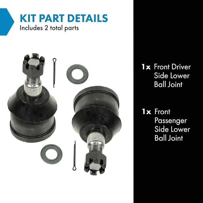 TRQ Front Lower Ball Joint Set Compatible with 71-96 Chevrolet GMC