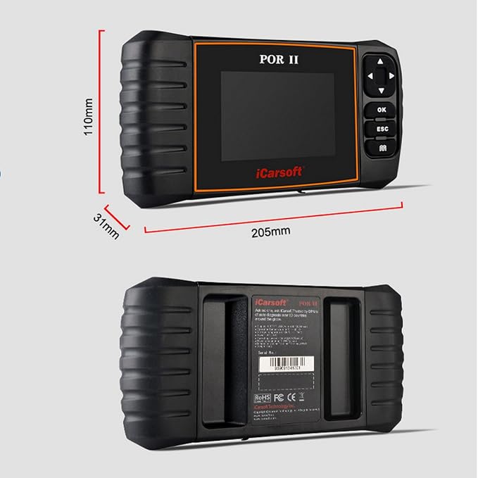 iCarsoft POR-II Porsche OBD-II Scanner Tool Multi-systems ABS SRS