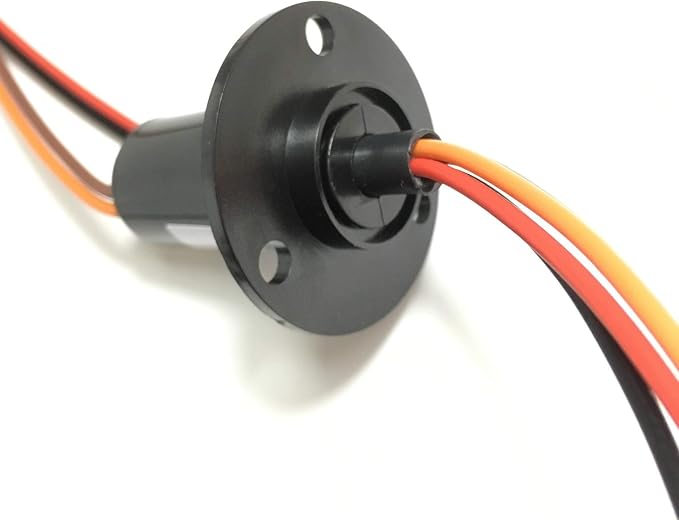 Taidacent 3 Wires 4 Wires 5A 10A 15A 30A Electrical Slip Ring Collector Ring Rotary Electrical Contact Joint Rotary Connector Commutator (4 Wires 15A Diameter 22mm)