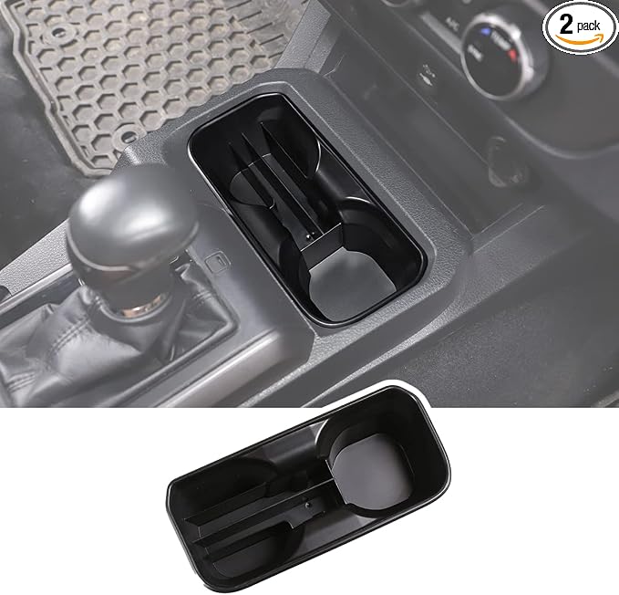 CHEAYAR Cup Holder Inserts,for Toyota Tacoma 2016-2020,Car,Shifter Storage Box Interior Accessories 1 pcs，Storage Travel Documen - with Multi-Pocket