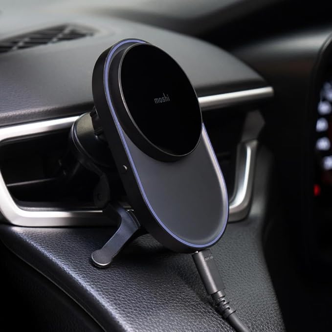 Moshi Qi2 Wireless Car Charger(15W) - Mist Black