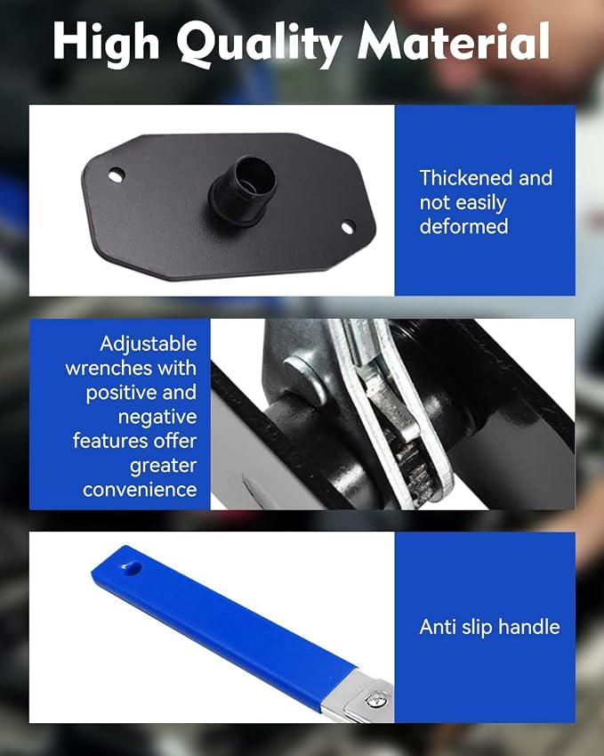 Witaxima Upgraded Brake Caliper Compression Tool 4 in 1 Universal Caliper Piston Compressor Tool with 4 Brake Caliper Hangers Brake Pad Spreader Tool with 360°Swing Ratchets for Car Brake Repair Blue
