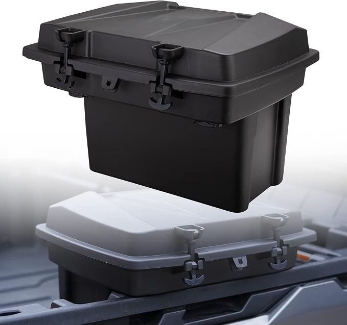 A & UTV PRO Bed Storage Box for Can Am Defender, HD10 HD9 HD8 HD5 Max/Can Am Commander, Compatible with Can-Am Defender 2016-2026 Accessories Removable Tool Box Rear Cargo Box