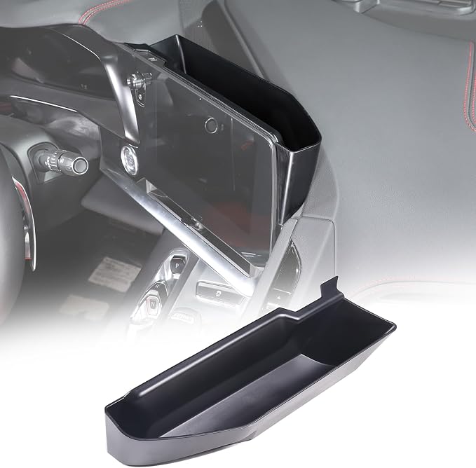 Sekhyna Navigation Screen Back Storage Box Compatible Chevrolet Corvette C8 2020-2025,Dash Organizer Tray,Center Console Phone Insert Auxiliary Storage Tray Interior Accessories