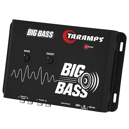 Taramps Big Bass DSP Car Audio Processor Deep Bass Enhancer with Adjustable Frequency and Sweep Controls Subwoofer Impact Booster for Powerful Car Audio Systems