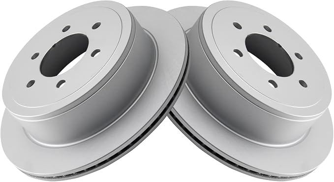 TRQ Rear Brake Rotor Set G Coated Vented Compatible with 2004 Ford F-150 2004 Ford F-150 Heritage 2005-2011 2006-2008 Lincoln Mark LT