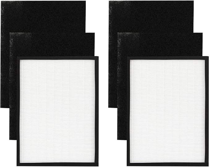 Replacement Filter for Sears/Kenmore 83190: Fits Air Purifier Models 85250 83250, 2 H13 Filters + 4 Activated Carbon Pre-Filters