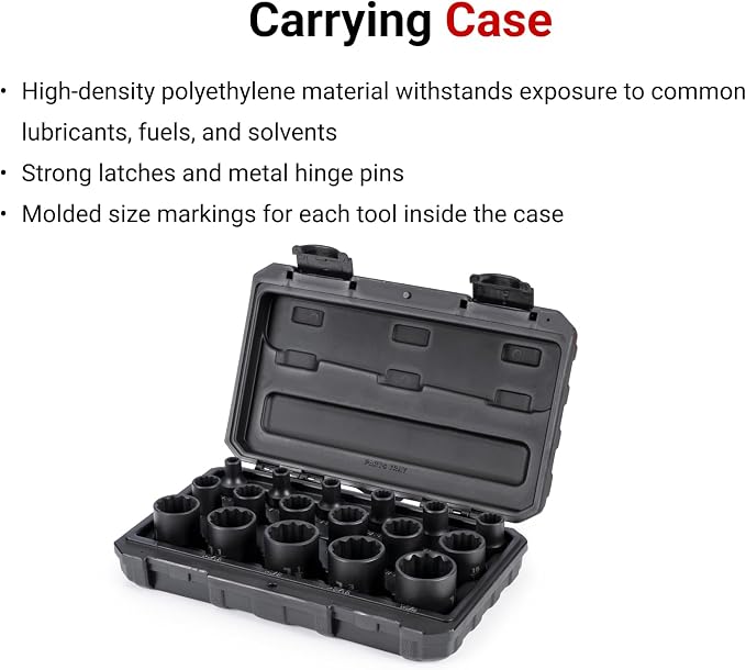 TEKTON 1/2 Inch Drive Impact Socket Set, 17-Piece | SID92336