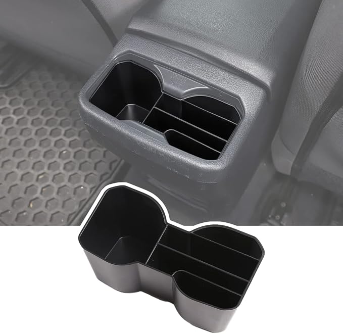 CHEAYAR Rear armrest Box Cup Holder Inserts,for Toyota Tacoma 2016-2020,Car,Shifter Storage Box Interior Accessories 1 pcs，Storage Travel Documen - with Multi-Pocket