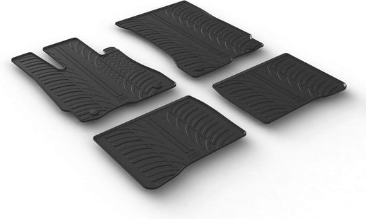 Gledring USA Custom Fit All-Weather Rubber Floor mats Compatible with Mercedes Benz S-Class W221 2007-2013, No Trimming Required, Tailored Custom Fit, Protects from Rain, Mud and Snow.