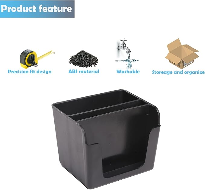 Gearbox Water Cup Holder Compartmental Storage Box, Car Card Storage Box for Toyota Tacoma 2016-2023, 1 PCS