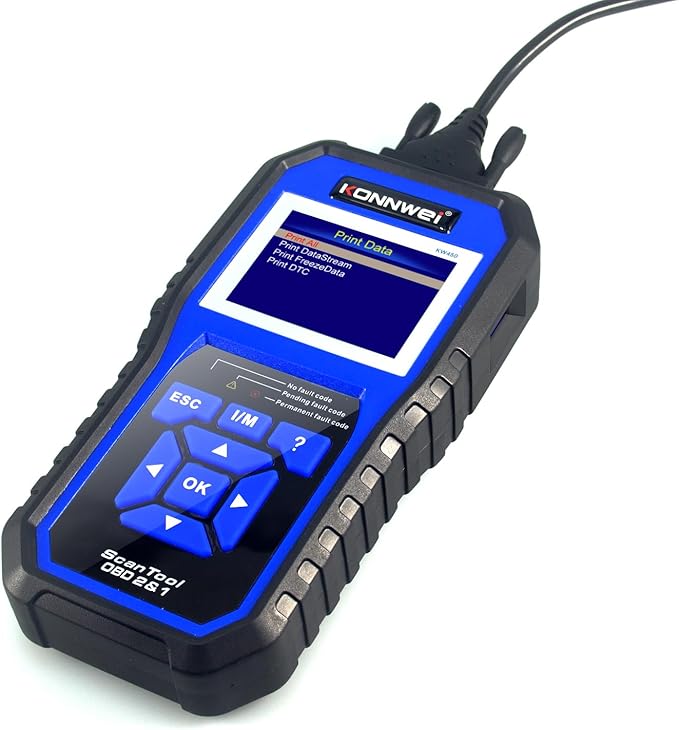 KW450 All System OBD2 Scanner with 9 Special Functions for VAG Vehicles Diagnosis Code Reader Oil SAS EPB TPS Reset Injector Coding DPF Lamp Adjust Suspension Scan Tool (KW450)