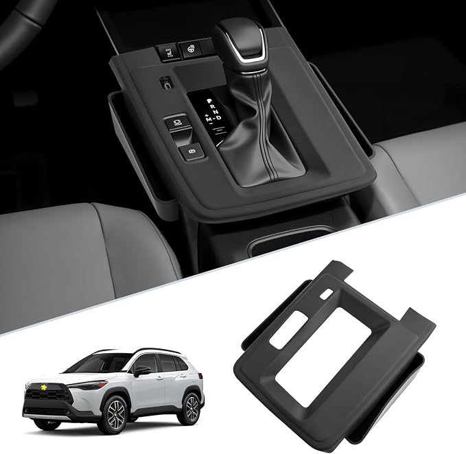 SKTU Upgrade for 2026 Toyota Corolla Cross Gear Shift Panel for 2026+ Toyota Corolla Cross (XLE/Hybrid XSE) Center Console Organizer 2026 Corolla Cross Accessories Rubber Passenger Side Storage Box