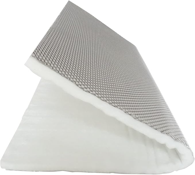 AC PERFORMANCE Reduce Radiant Heatshield Armor 2' Long x 2' Wide x 1/2" Thick Exhaust Pipe Multipurpose Heat Shield, Fiberglass Laminated Aluminum