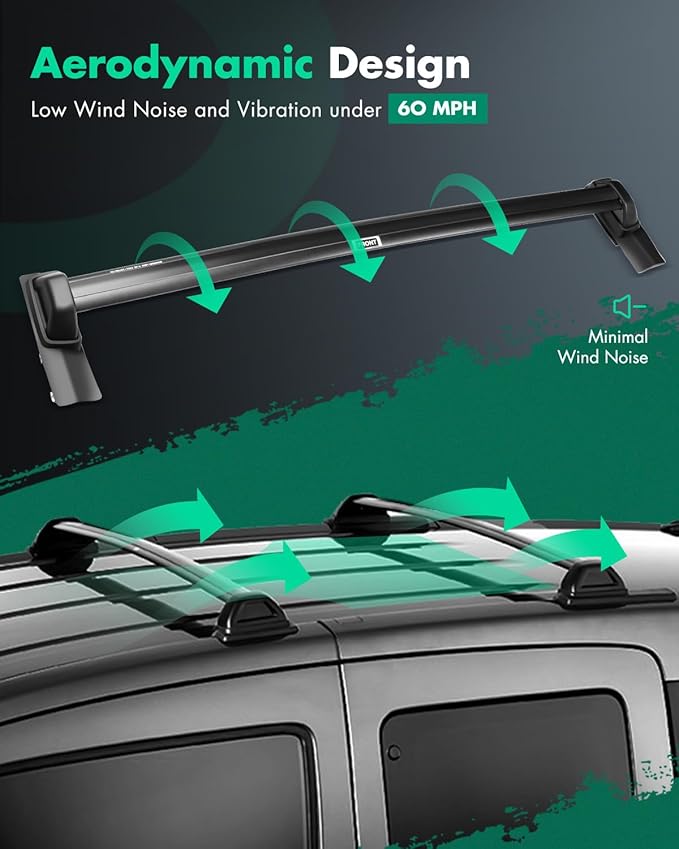 SCITOO fit for 2003-2011 for Honda Element Sport Utility Aluminum Alloy Roof Top Cross Bar Set Rock Rack Rail