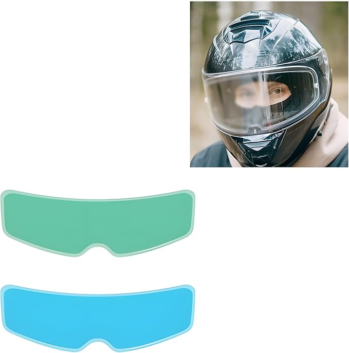 Universal Motorcycle Helmet Visor Anti-Fog Film & Rainproof Film - 2 PCS Large Version for Motorcycle Helmet Lens, Ultra HD Helmet Shield Films, Easy Installation without Glue Residue