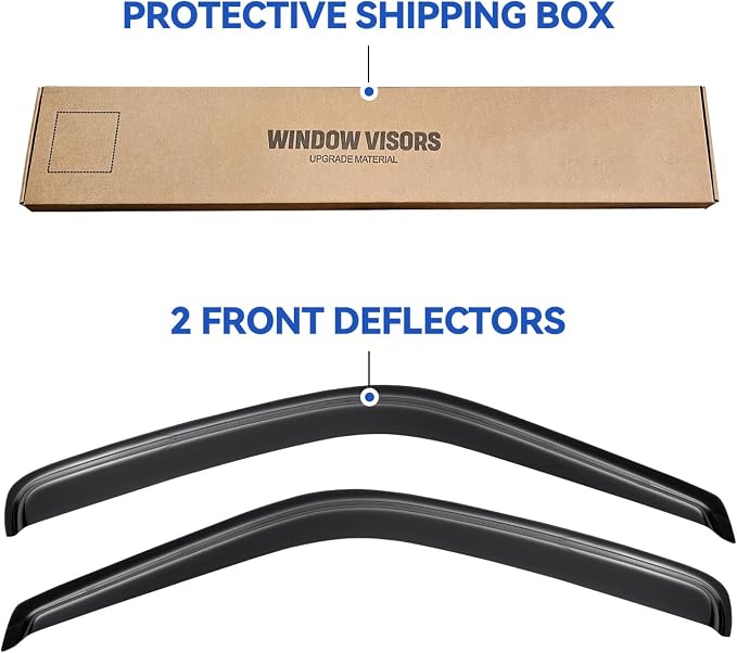 Window Visors Rain Guards Shield for 1996-2025 Chevy Express Van/GMC Savana, Out-Channel Window Vent Wind Deflectors Visors Shades