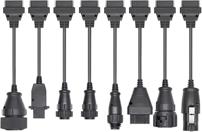 8Pcs Full Sets TCS CDP Multidiag PRO Car Truck OBD Converter Cables OBD2 Diagnostic Interface Connector Extension Cable(8PCS Truck Cable)