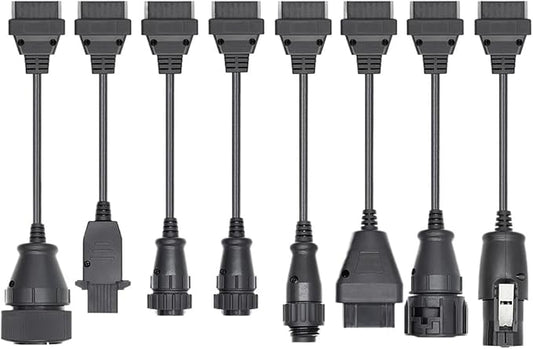 8Pcs Full Sets TCS CDP Multidiag PRO Car Truck OBD Converter Cables OBD2 Diagnostic Interface Connector Extension Cable(8PCS Truck Cable)