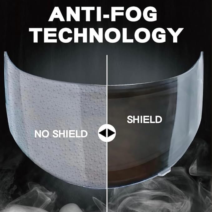 "SHIELD Universal Motorcycle Helmet Shield Anti-Fog Film, Yellow Visor Lens Insert Fog Resistant 3.83" x 10.04"